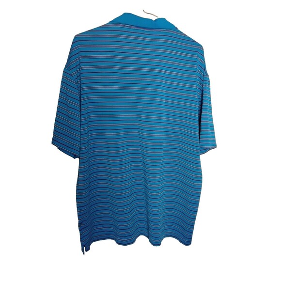 Nike Golf Mens Polo Shirt Blue And Red Striped Tour Performance Dri-Fit XL - Picture 4 of 4